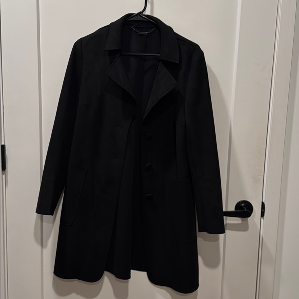 Black suede coat, size large